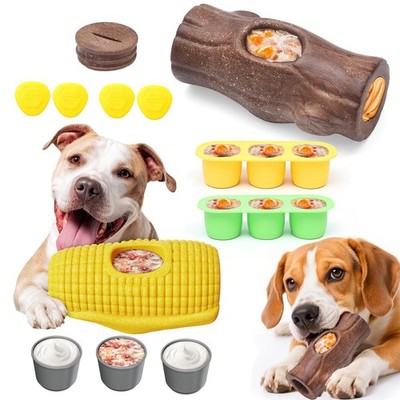 ClariVora 2Pack Indestructible Dog Toys for Aggressive Chewers, Frozen Treat