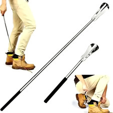 New Extra Long Handle Shoe Horn Stainless Steel Handled Metal Shoehorn Horns