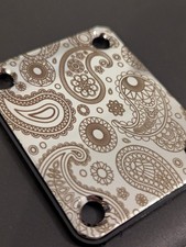 Custom Guitar Neck Plate paisley Pattern Fits Strat/Tele/LP 