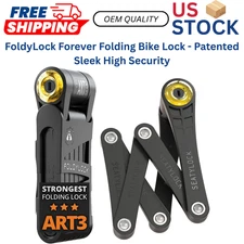 FoldyLock Forever Folding Bike Lock - Patented Sleek High Security