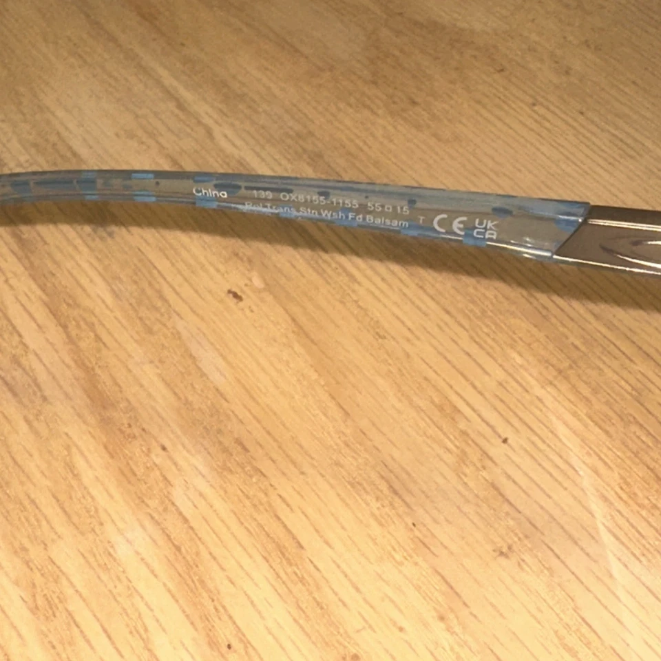 Oakley Alias OX8155-1155 Polished Trans Stn WSH Fd Balsam Brille NUR GESTELL - Bild 4 von 4