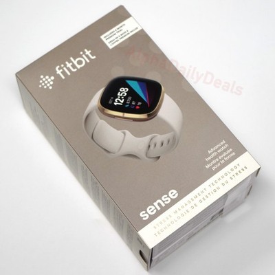 NEW Fitbit Sense GPS Advanced Health Fitness Smart Watch Lunar