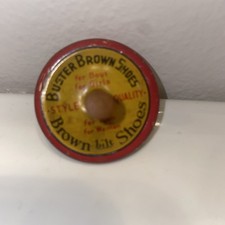 Vintage 1930s Buster Brown Shoes Tin Litho Spin Top Brown bilt Advertising Toy