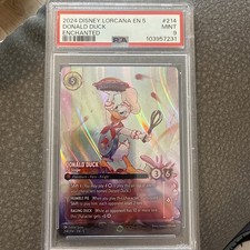 Disney Lorcana - Donald Duck Pie Slinger- Enchanted- 214/204 - PSA 9