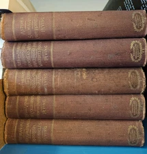 Washington Irving's Works ~ Donohue Henneberry ~ Antique ~ Set of 5 ~ HC