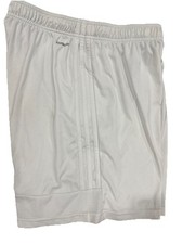 Adidas Aeroready Shorts Mens Large White 3 Stripe Logo Preowned