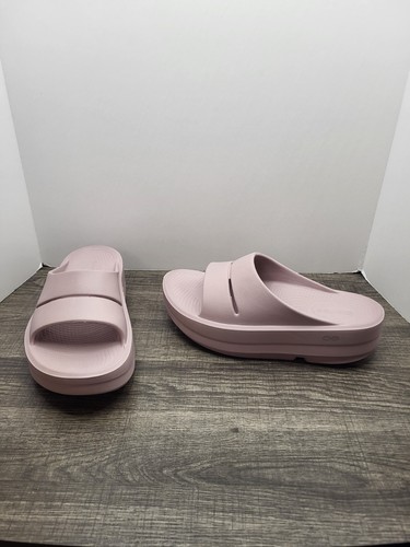Oofos Oomega Ooahh Luxe Platform Sandals Flip Flops Stardust Size 9