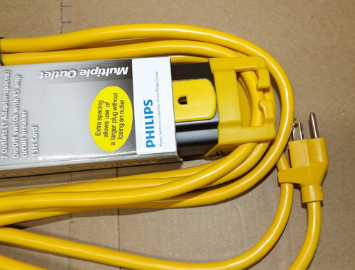 Philips ShopLogic Tira de alimentación 7 tomas Interruptor de alimentación 15 amperios 15' cable - NUEVO - Imagen 6 de 7