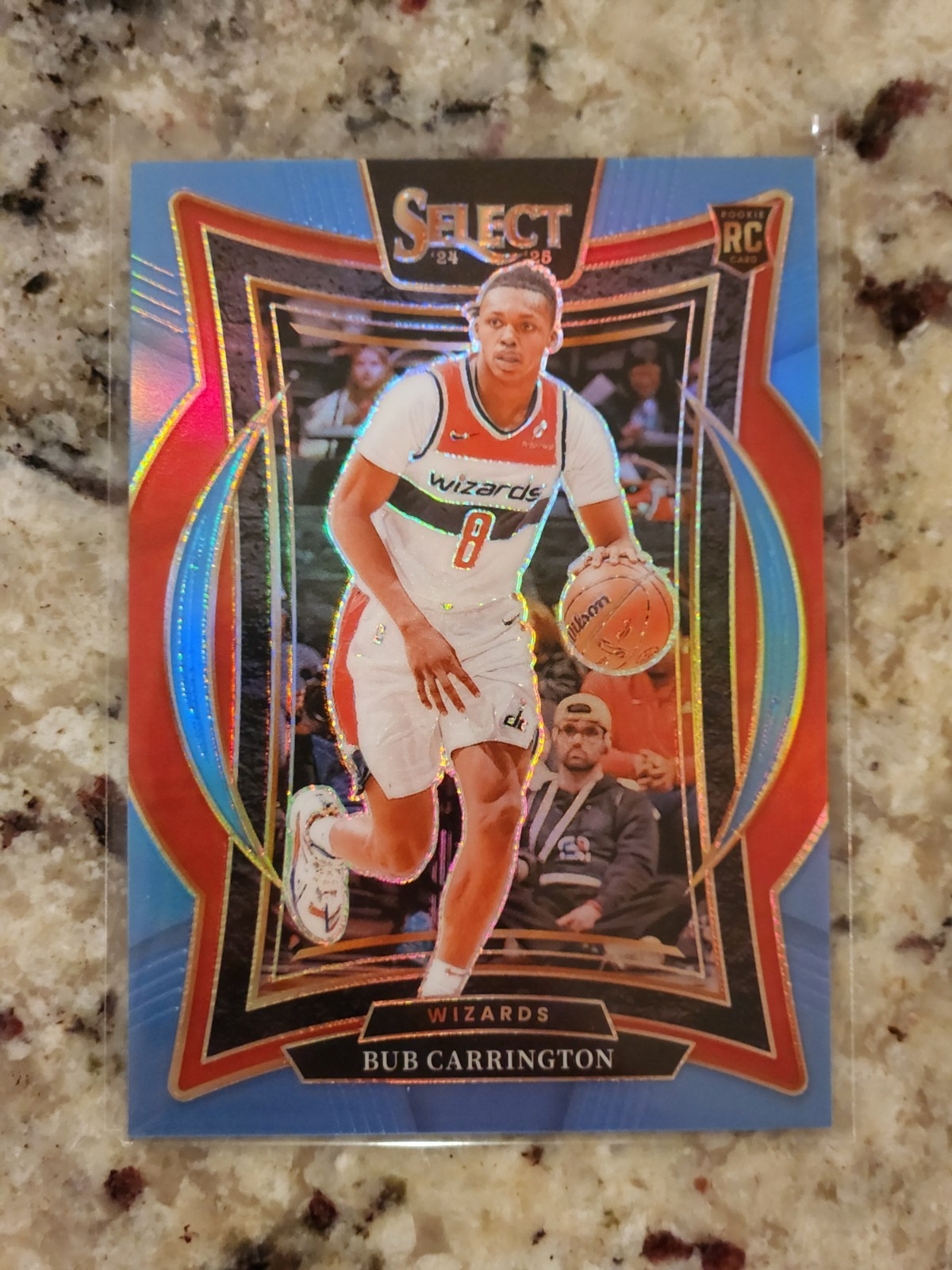2024-25 Panini Select #81 Bub Carrington RC Light Blue Prizm /299