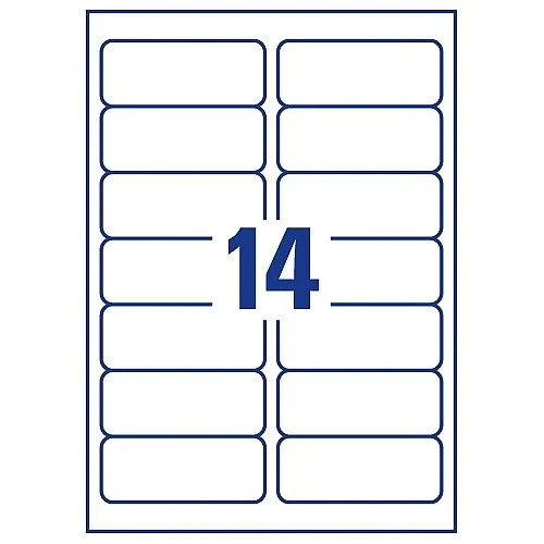 A4 Printer Labels(14 PER SHEET)(99.1x38.1mm) Plain Self Adhesive Address x 7000