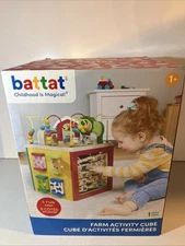 Battat - Activity Cube With Farm Theme - Educational Wooden Toys For... 