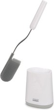 Joseph Joseph Flex Lite Silicone Toilet Brush with Slimline Holder,1 Grey/White