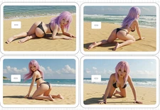 Sexy Anime Girl Credit Debit ATM Card Skin Sticker Hot Ecchi Hot USA Manga Beach