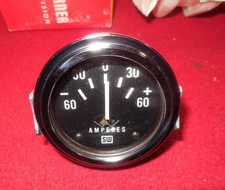 Nos Stewart Warner 2 18 0 - 60 Ampere Amp Gauge Excellent Condition July 1973 Nos Stewart Warner 2 18 0 - 60 Ampere Amp Gauge Excellent Condition July 1973