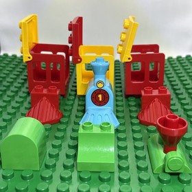 Lego Duplo Mixed Lot Train Steam Engine Cabin Cow Vehicle Parts 12 Mixed Colors