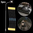 Street Lampe Modèle Chemin de Fer Léger Train 5Pcs Bonsaï Décor Échelle 0 De LED