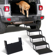 Foldable Dog Car Steps - Non-Slip Pet Stairs for Large Dogs, 350Lbs Capacity