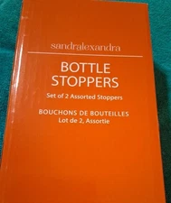 Sandra Alexandra Bottle Stoppers Set Of Lemon & Chilli Limited Edition NIB Glass