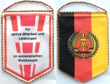 DDR NVA Tisch - Fahne Wimpel Socialist We... East german army flag for table GDR