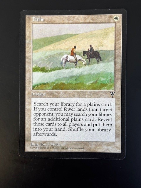 MTG Tithe, Visions, NM+, Magic the Gathering 1996