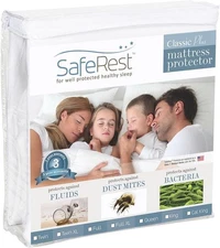 SafeRest Twin XL (Extra Long) Classic Plus Mattress Protector, Waterproof