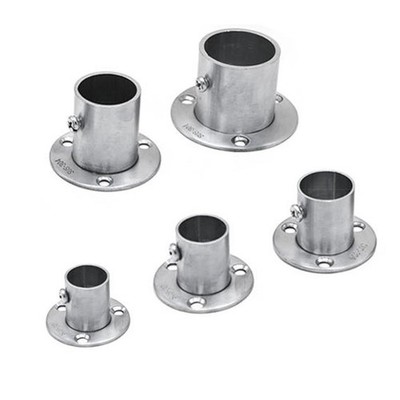 Closet Rod Flange Shower Curtain Socket Bracket Support for Pipe (16mm-32mm)