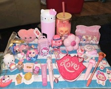 HUGE ALL PINK Girls/Children/Kids FUN Lot Jewelry Toys Figures NICE Collection