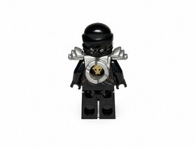 LEGO Ninjago Cole ZX Minifigure 9444 9447 9449 Black Ninja w/ Gold Scythe Weapon
