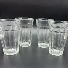 Duralex Picardie Clear Glass Tumblers Set of 4 Paneled 10 oz