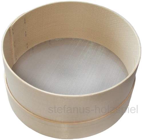 Flour Sifter, Flour Sieve Ø 18, 21, 25 or 29 cm, Wood with Metal Mesh, for Kitchen
