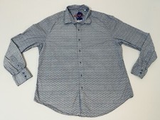 Robert Graham Mens XL Gray Long Sleeve Button Down Flip Cuff Geometric