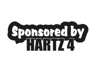 Plott Aufkleber Sponsored By Hartz 4 Sticker Tuning Autoaufkleber Fun Gag