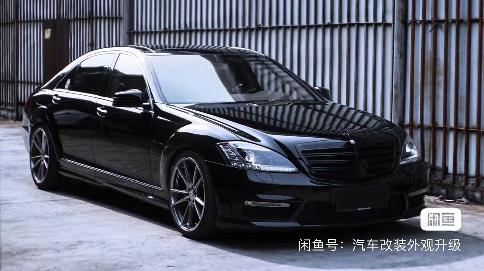 Rejilla delantera negra brillante para Mercedes Benz Clase S W221 S550 S600 S63 S65 Foto 3 de 4
