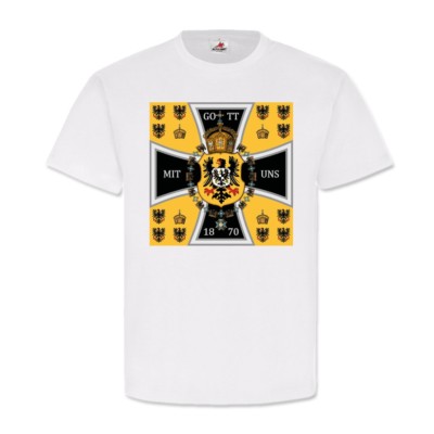 Kaiserstandarte 1870 Gott mit uns Fahne Flagge Kaiserreich T-Shirt #23109