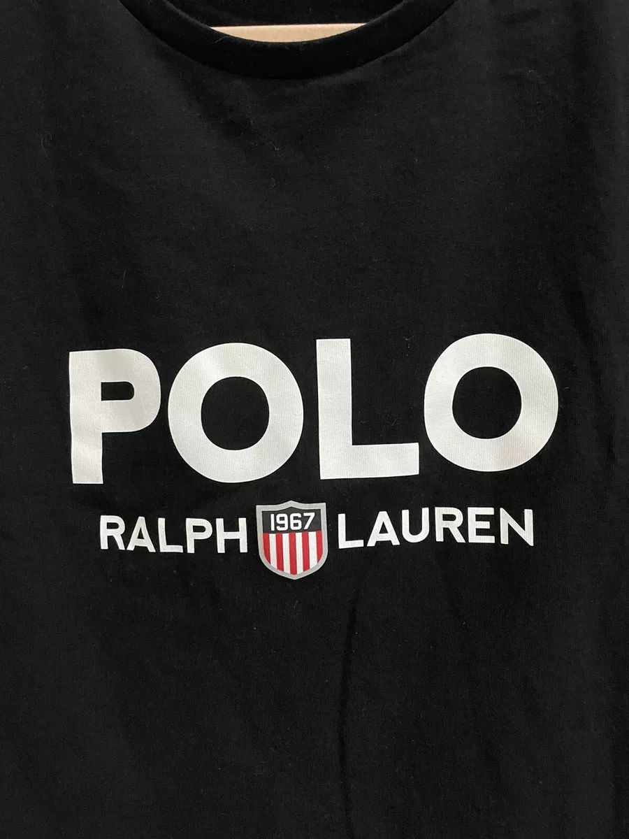 Ralph lauren black cheap t shirt mens