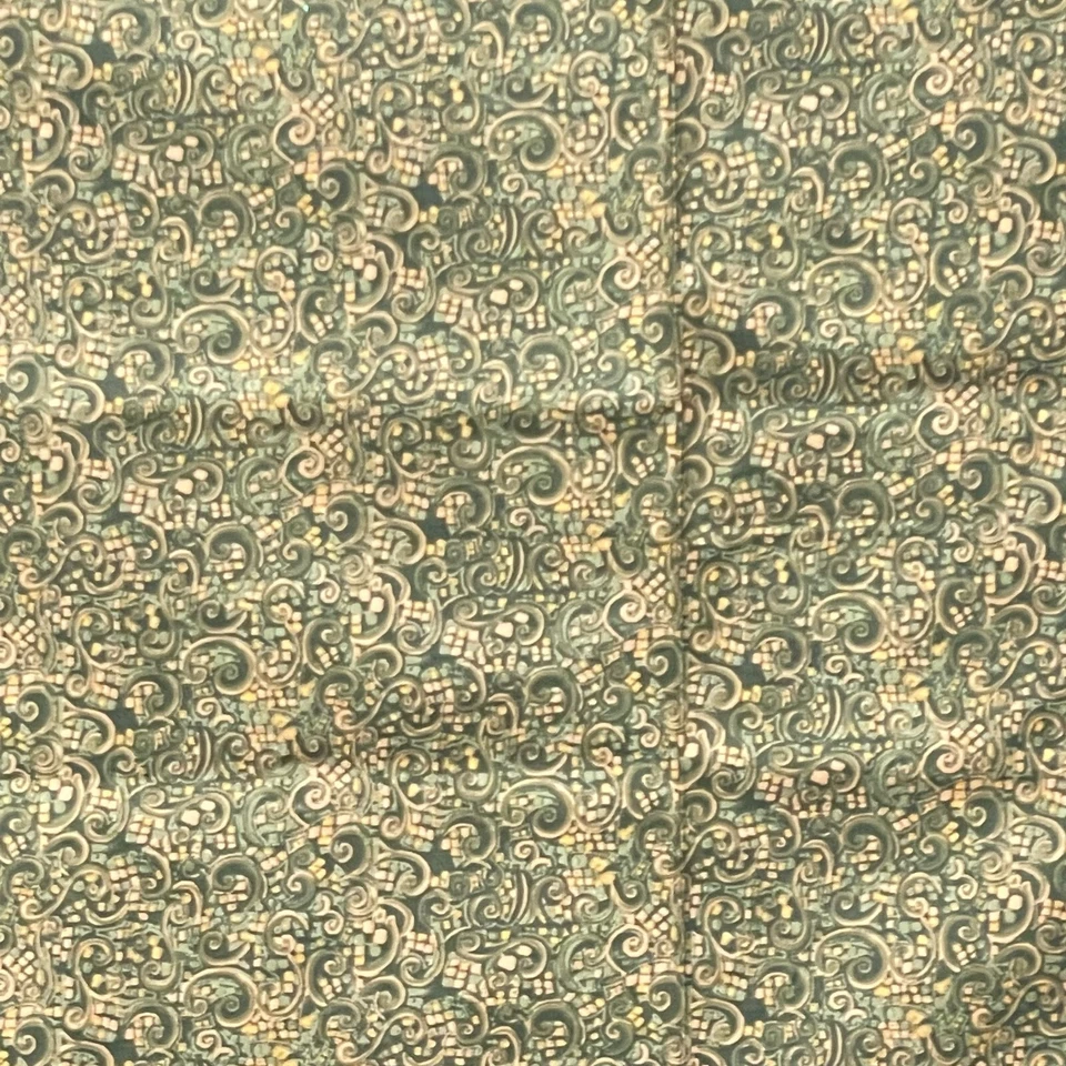 Cotton Fabric 3 3/4 yds Gypsy Rose #1247 Henry Glass and Co Brown Green - Image 2 of 4