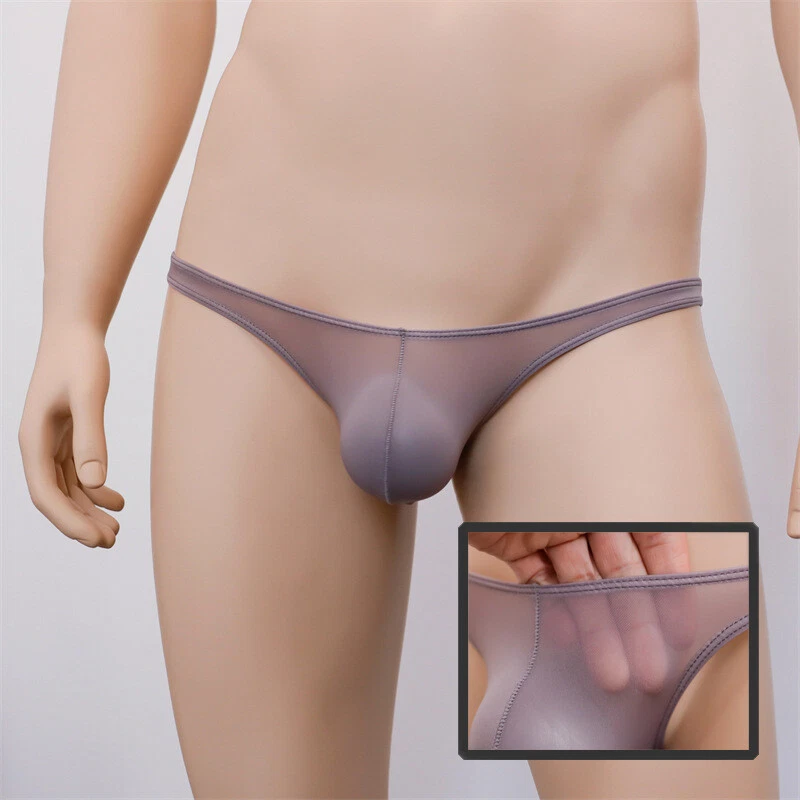 Mens Mini See-through G-string Briefs Underwear T-back Tight Sexy Thong  V-string