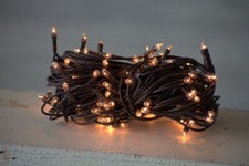 20 Incandescent Clear Rice Lights on Brown Cord - WHD Floral