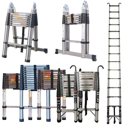 Échelle télescopique rétractable 5m 4M 3M 2M échelle pliante Crochets EN131