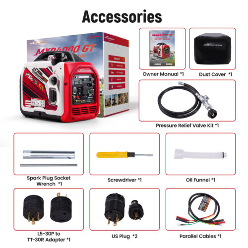 4000watt Portable Dual Fuel Generator Inverter LPG/Gas Bluetooth Start Quiet - Picture 7 of 12