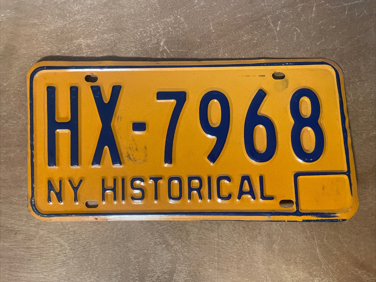 1973 New York License Plate Historical # HX-7968 | eBay