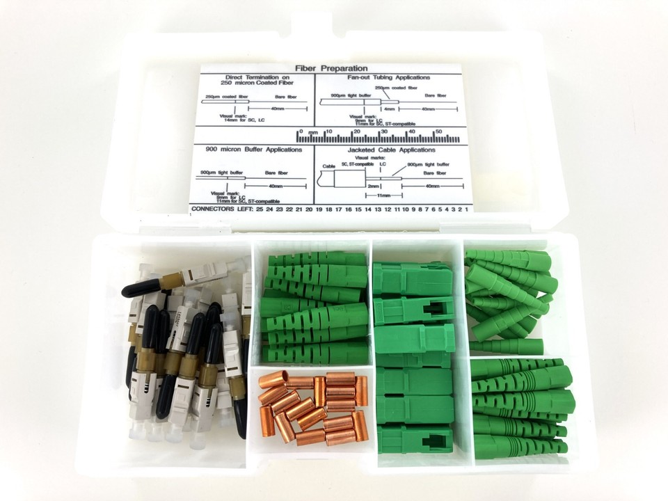 *NOS 17 PACK* Corning OSNPSCA900Z Fiber Optic Connector 900 um SC SM OS2 APC eBay