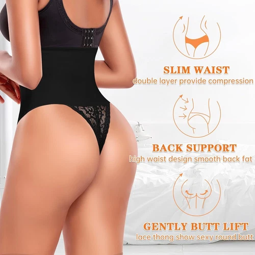 Women Tummy Control Body Shaper Trainer High-Waist Thong Panty Boned Shapewear - Picture 4 of 21