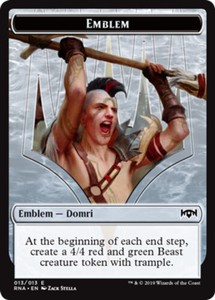 Emblem - Domri, Chaos Bringer x4 - Ravnica Allegiance - NM-Mint, English - Ravni