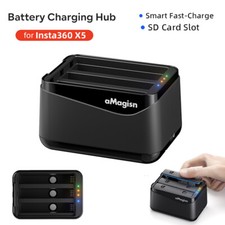 Charger Fit For Insta360 X5 Camera Battery Charging Hub Storage Case Accessory