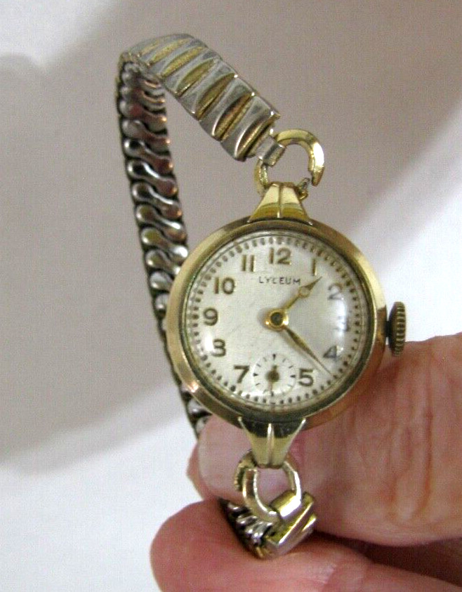 Vintage Lyceum Swiss Watch Seven Jewels Ladies Wind Up Runs 10k Rolled Gold