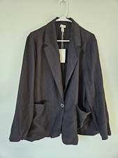 Women's Relaxed Fit Essential Blazer - A New Day- Size XXL-Black NWT