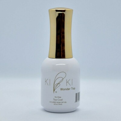 Ki ki Wonder Top Soak Off Gel UV/LED Super Shiny | Top Coat No Wipe 0.5 oz