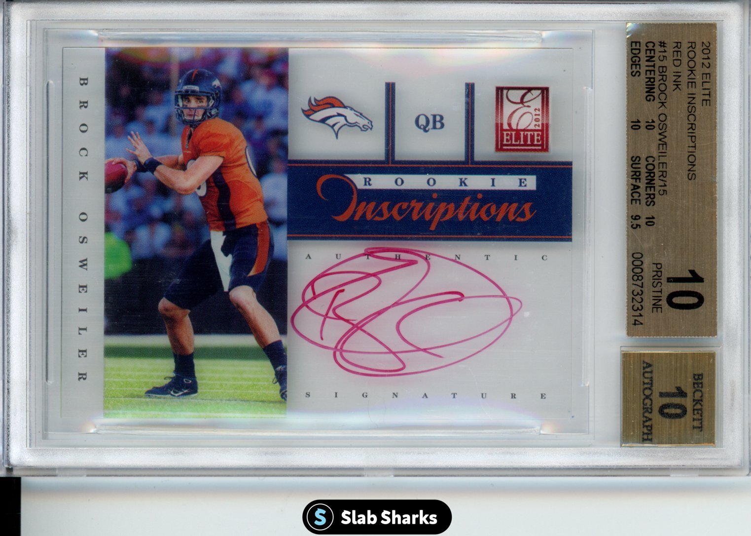 Brock Osweiler Panini Elite Rookie Inscriptions #15 Blue Ink