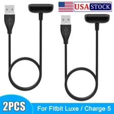 For Fitbit Luxe / Charge 5 2x USB Charger Charging Cable Replacement 50cm Cord